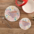 thumbnail image 2 of SKYSONIC Watercolor Coffee Cup Retro Pot Holders Trivets, 2 Pcs Heat Resistant Trivets, Cotton Thread Weave Mats for Hot Pads Pans Pot Bowl Teapot for Kitchen Decor, 2 of 7