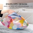 thumbnail image 4 of Yayeee Pillowcase King Size Set of 2 Satin Wrinkle Resistant Pillow Case, Purple Colorful Circles, 4 of 7