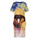 thumbnail image 4 of Vestido holgado con bolsillos de dragón de fuego de Gondolion, vestidos de mujer, ropa de mujer, 4 of 7