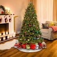 thumbnail image 2 of Tarmeek Christmas Tree Skirt, White 24in Christmas Decorations Seasonal Winter Xmas Holiday Tree Mat for Xmas Tree Home Decor Christmas Decorations Indoor, 2 of 9