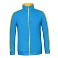 thumbnail image 1 of Chaqueta Corta de Invierno Forrado Cálido de para proteger Casual Cuello Alto con Cremallera para Deporte Azul amarillo l jinwen Chaquetas cortas con cremallera, 1 of 8
