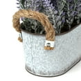 thumbnail image 4 of Lavender Artificial Flowers Potted Fake Lavender Plant in Rustic Metal Pot Faux Plants Purple Home Decor, 4 of 7