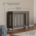 thumbnail image 3 of Foundations Boutique Compact Folding Crib 3 Pack for Hotels, Dapper Gray, 3 of 7