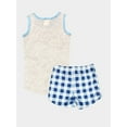 thumbnail image 2 of MyFav Big Kids Girls Sleeveless Sleepwear Hearts Shape Striped Pajama Nightgown,6-14Y, 2 of 6