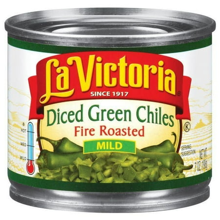- La Victoria Mild Diced Green Fire Roasted Chiles 7 Oz (Pack of 24)