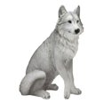 thumbnail image 4 of Ebros Large Dakota Wildlife Sitting Alpha Gray Wolf Statue 20.5" H, 4 of 9