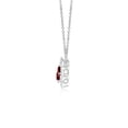 thumbnail image 2 of ANGARA Natural Round Ruby and Diamond Halo Necklace in 14K White Gold for Women (Size-3.5mm) | July Birthstone, Birthday, Anniversary, Jewelry Gift for Women | Natural Ruby Necklace, 2 of 8