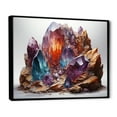 thumbnail image 2 of Designart "Multicolor Geode Vista" Stone Geode Floater Framed Wall Art Living Room, 2 of 5