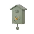 thumbnail image 3 of Reloj de pared Reloj de pared de plástico con forma de casa Reloj despertador que indica la hora Sala de estar Decoración de oficina, Verde Eigraketly HA001810-01B, 3 of 6