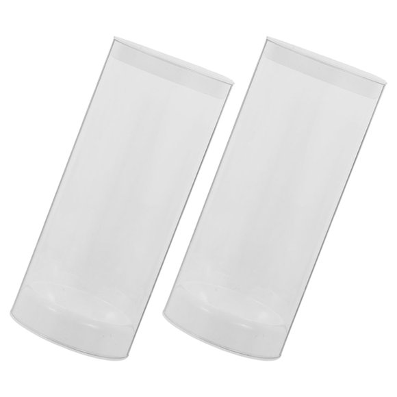 Phenofice 2Pack Cylindrical Plastic Shuttlecock Container Transparent For Shuttlecocks Storage During Outdoor Activities