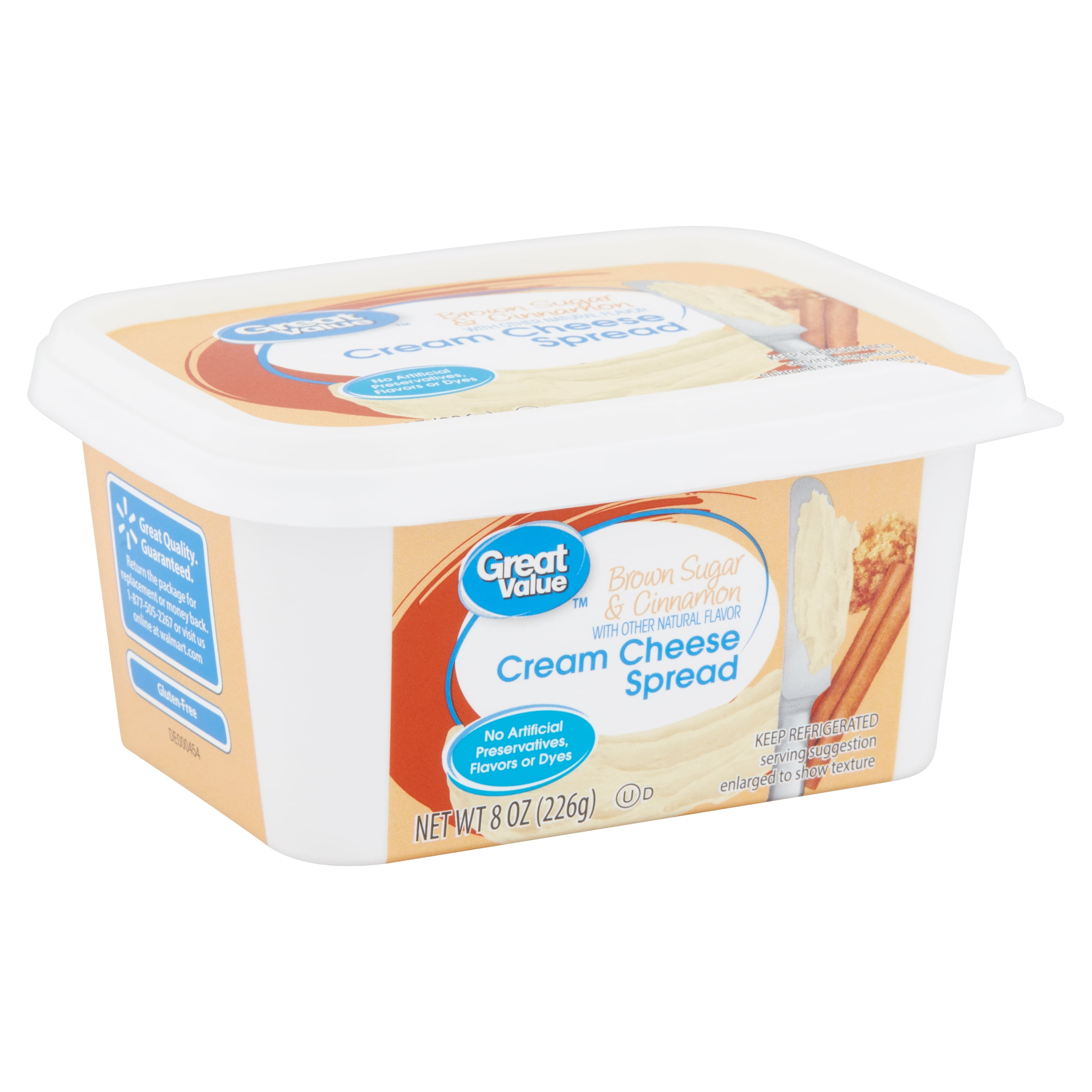 Great Value Brown Sugar & Cinnamon Cream Cheese Spread, 8 ...