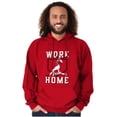 thumbnail image 4 of Baseball Athlete Work From Homebase Hoodie Hooded Sweatshirt Men Brisco Brands 5X, 4 of 6