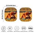 thumbnail image 4 of Bulopur Aztec Sun Shade Windshield, Sunflower Highland Cow Interior Sun Protection Auto Windshield Sun Shade Universal Size Cool Reflective Sun Blocker Sun Visor Protector for Van SUV Truck, 4 of 6