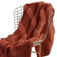thumbnail image 2 of Veria Throw Blanket with Acrylic Faux Fur Embellishment The Urban Port, Red, 2 of 5
