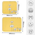 thumbnail image 4 of Spring Blooms on Yellow Dish Drying Mat for Kitchen, Quick Drying Absorbent Soft Durable 16" x 18", 4 of 10
