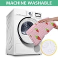 thumbnail image 6 of Strawberry Plants Fruit Polka Dot Pink Pattern Square Tablecloth,Waterproof Square Table Cover,Wipeable Spillproof Washable Table Cover for Home Kitchen Party Decor 42"X42"(107x107cm), 6 of 6