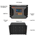 thumbnail image 3 of Riwcyla 60A Solar Power Controller PWM Battery Charging Controller ,48V Battery Solar Controller with BulkBoostFloat LCD Display /24V36V48V Auto Detection Dual 5V USB Output Controller, 3 of 6
