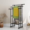 thumbnail image 2 of Towel Racks for Bathroom Metal Towel Rack Standing with Storage Shelf Bathroom Accessories Bath Towel Holder Next to Tub or Shower &Silver ( ), 2 of 9