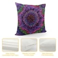 thumbnail image 4 of PRATYUS  Eggplant Throw Pillow Cushion Cover, Purple Mandala Shape with a Kaleidescopic Style Sixties Inspired Oriental Abstract Art, Decorative Pillow Case, Dark Purple White, 4 of 5