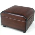 thumbnail image 1 of International Caravan Carmel Faux Leather Ottoman Trunk in Brown, 1 of 1