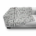 thumbnail image 3 of Dog Soft Flannel Fleece Throw Blanket, Hand Drawn Dachshund Silhouettes on Monochrome Dotted Background Nursery Theme Image, Cozy Plush for Indoor and Outdoor Use, 70" x 90", Multicolor, by Ambesonne, 3 of 6