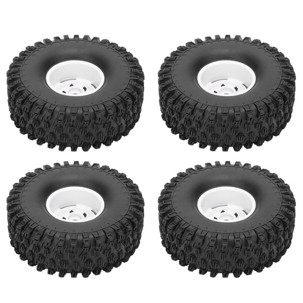 Neumático De Oruga RC De Textura Profunda, Fuerza De Mordida Fuerte, 4 Uds., Neumático RC, Para A-xial 1/10 Axial RC Crawler 120mm, Neumático RC, Accesorios Para Coche RC OTVIAP blanco