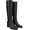 Black Leather Wide Calf, variant on Womens Valora Knee High Boots Stone Suede 9M