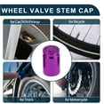 thumbnail image 3 of Unique Bargains 4 Pcs Tire Valve Stem Caps Stylish 7x16.5mm Tyre Valve Dust Covers Bullet Case Shape Aluminum Alloy Purple, 3 of 7