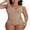 Khaik, variant on QYLUX Women's Seamless Shapewear Bodysuit,Wide Strap Tummy Control V-Neck Body Shaper,Khaki,L