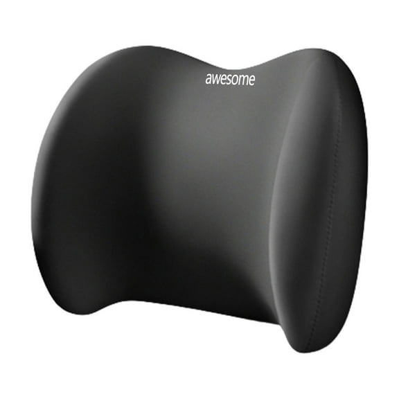 Lumbar Support Pillow - Ergonomic Foam Back Pillow, Contoured Lumbar Pillow for Office Chair Car Bed Back Pain Relief ( Black )