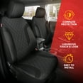 thumbnail image 6 of Motor Trend Leather Seat Covers For Trucks, Cars, & SUV - Front Black Car Seat Cover Set - Universal Fit For Most Automotive Seats - Forros Para Asientos De Carro - CarSeat Covers Accessories, 6 of 10