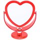 thumbnail image 1 of EeaseMX Espejo de maquillaje con forma de corazón, acrílico transparente de dos caras, espejo decorativo de escritorio para el hogar (rojo), 1 of 8