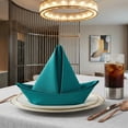 thumbnail image 2 of 12-Pack Cloth Napkins, Cotton Washable and Reusable - Ideal for Restaurant, Weddings, Events, Parties, Dining Table Peacock Green 17x17inch, 2 of 6