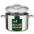 thumbnail image 1 of Olla para pasta Cooler Concepts de acero inoxidable de 5,5 cuartos con tapa, 1 of 6