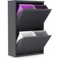 thumbnail image 2 of Armoire de Rangement Polyvalente en Métal CK à 2 Portes 24 Pieds' - Gris Foncé, 2 of 5