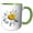 Green/White, variant on 3drose, Stunning White Marguerite Daisy Vector Cut Out Isolated on White, 11oz Mug