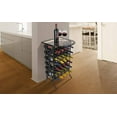 Sorbus Wine Rack Stand Bordeaux Chateau Style with Glass Table Top