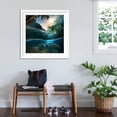 thumbnail image 3 of Art.com Tropical Paradise Template with Sunlight. Ocean Surfing Wave Breaking and Two Big Green Turtles Div Photographic Print by Willyam Bradberry, White Frame Wall Art, 38" x 38", 3 of 5