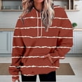 thumbnail image 2 of Bovemsi Sweatshirt for Women Oversized Hoodies Striped Plus Size Sweatshirts Long Sleeve Pullover Fall Clothes With Pocket Comfort Hoodie, 2 of 9