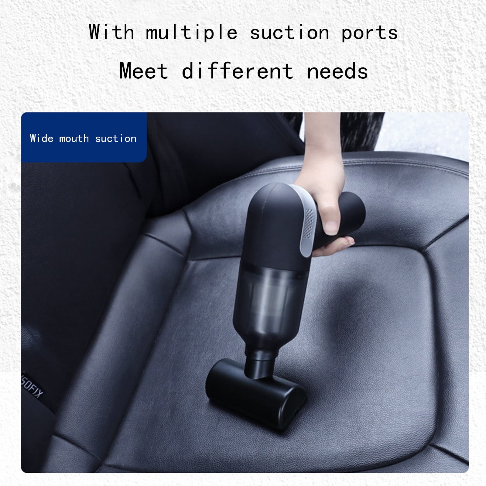 Nsxcdh Portable Car Vacuum Cleaner Lightweight Abs 6.7x6.5 in 50w 4000mah Wet Dry USB Rechargeable for Pet Hair Home Office Tool