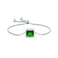 thumbnail image 2 of ANGARA Lab Grown 5.75 Ct Horizontally Set Emerald Bolo Bracelet for Women in 14K White Gold (Size-12x10mm) | May Birthstone, Anniversary, Jewelry Gift for Women | Lab-Grown Emerald Bracelet, 2 of 6