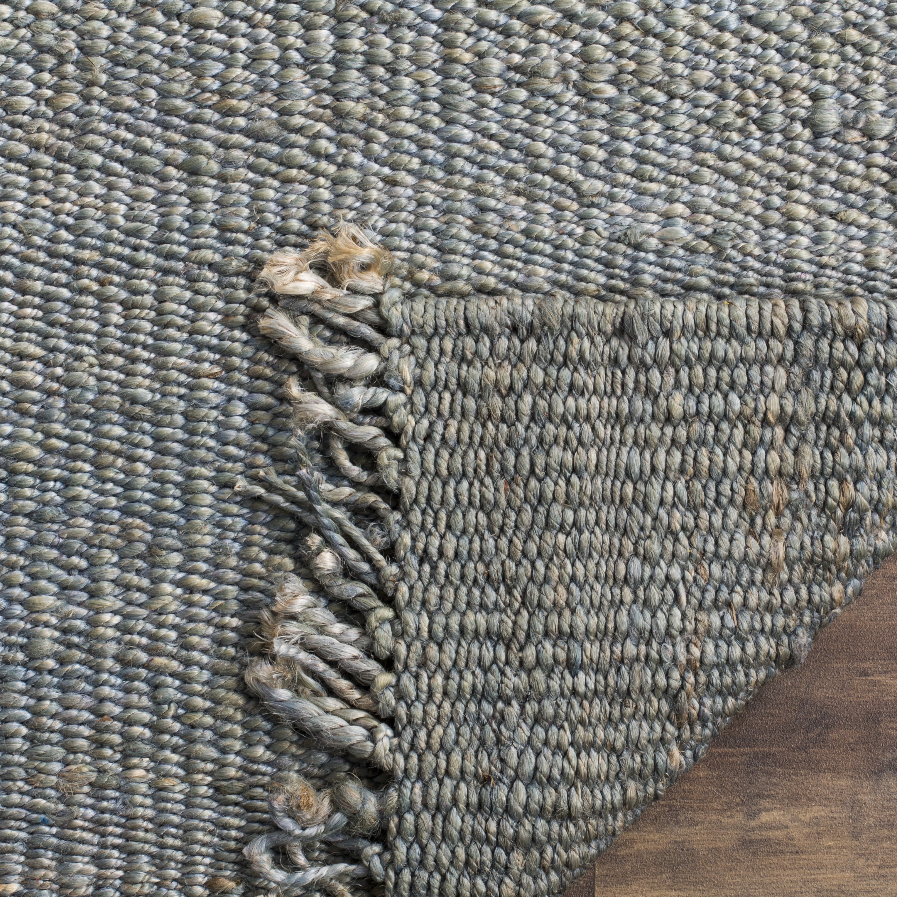 SAFAVIEH Natural Fiber Clara Solid Runner Rug, Blue, 2'3" x 12'
