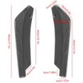 thumbnail image 2 of 2 Pcs Car Rear Lip Wrap Angle Protector Carbon Fiber Rear Bumper Lip Diffuser Spoiler Automotive Body Anti-Crash Diffuser Splitter with 5 Bolts, 2 of 7