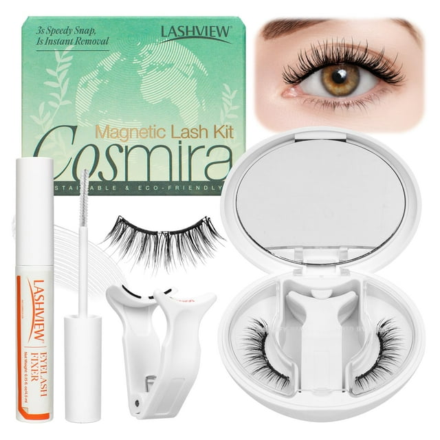 Pestañas Magnéticas LASHVIEW Mejoradas Suaves con Aplicador RCY01