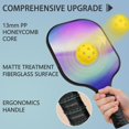 thumbnail image 2 of Pickleball Paddles Set Of 2, Fiberglass Surface, Fluid Smoke Aurora Art Style, 4 Balls & Bag, 2 of 5