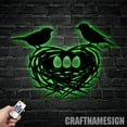 thumbnail image 4 of Craftnamesign Custom Bird Nest Metal Wall Art LED Light, Custom Bird Family Art, 4 of 5