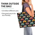thumbnail image 2 of Fotbe Retro Video Game Bolsa Tote Estética de Lona con Estampado para Mujer - Bolsa Reutilizable de Hombro Casual para Vacaciones, Compras, Trabajo y Gimnasio, 2 of 8