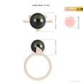thumbnail image 5 of Angara Trillium Tahitian Cultured Pearl Solitaire Ring in 14K Rose Gold for Women | June Birthstone Jewelry for Her, 5 of 8