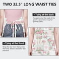 thumbnail image 6 of Pioneer Flower Floral Print Pattern Apron for Women and Men, Cotton Linen Waterproof with Pockets, Adjustable, 33x27 Inch for Kitchen, Gardening, BBQ, Salon, 6 of 6