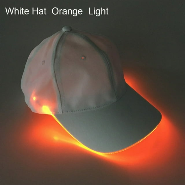 Fashion Unisex Solid Color LED Luminous Baseball Hat Christmas Party Peaked Cap